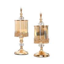 Jarros De Armazenamento De Cristal Luxuoso Com Tampa Para Mesa De Café Na Sala De Estar, Ornamento