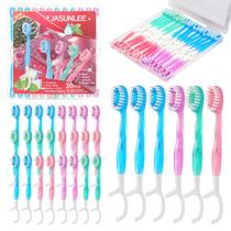 JASUNLEE Kit com 30 Escovas de Dente Mini Descartáveis 5 em 1 para Viagem