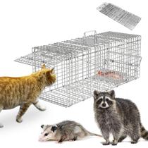 Jaula Trampa para Animais TeqHome 79x28x30 cm Captura e Soltura Humanitária