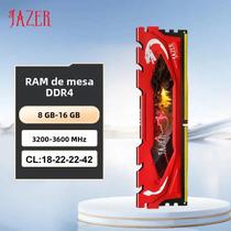 JAZER DDR4 Ram 16GB 8GB 3200MHz PC4 Desktop Gaming Memory Suporte Placa-mãe Memória DDR4