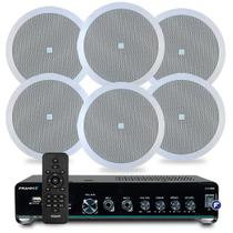 Jbl Som Ambiente Amplificador Bluetooth Usb Sd Controle Remoto + 6 Arandelas Embutir Gesso Jbl Som Ambiente Amplificador Bluetooth Usb Sd Controle Remoto + 6 Arandelas Embutir Gesso