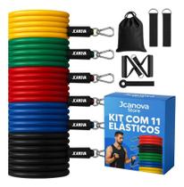 Jcanova Store Kit Elásticos Academia 11 Peças Borracha Corda