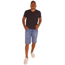 Jeans Adulto Moda Masculina Linha Premium Bermuda Modelo Destroyed Fashion Rasgada Confortável