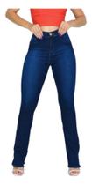 Jeans Calça Feminina Cintura Cós Alto Clara e Escura