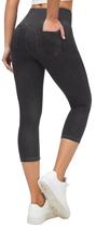 Jeans Capri Jeggings Ewedoos, cintura alta, elástico, cinza, feminino Jeans Capri Jeggings Ewedoos, cintura alta, elástico, cinza, feminino