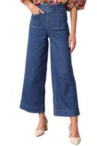 Jeans cortados Allimy Womens Wide Leg Capri azul marinho Jeans cortados Allimy Womens Wide Leg Capri azul marinho