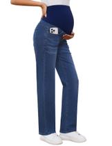 Jeans de maternidade POSHGLAM Straight Leg Over Belly 30"