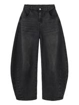 Jeans EXLURA Womens Barrel Wide Leg Y2K Boyfriend Cinza Algodão Jeans EXLURA Womens Barrel Wide Leg Y2K Boyfriend Cinza Algodão