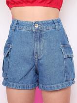 Jeans feminino calça cargo e shorts cargo tendência juvenil infantil jeans cintura alta menina 10 ao 16 2025