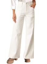 Jeans femininos elegantes, casuais, de cintura alta, lisos, brancos Jeans femininos elegantes, casuais, de cintura alta, lisos, brancos