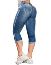 Jeans Flamingals Butt Lifting Skinny para mulheres azuis L