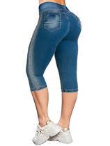 Jeans Flamingals, levantamento de bunda, magros, cintura média, azul pálido, 2GG Jeans Flamingals, levantamento de bunda, magros, cintura média, azul pálido, 2GG