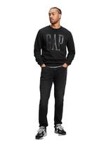 Jeans GAP para Hombre Corte Recto Ajustado Taperizado Lavado Negro 32W x 32L