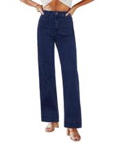 Jeans GRAPENT Wide Leg High Waisted Flare para mulheres, azuis, XL