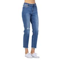 Jeans Judy Blue femininos de cintura alta com bordado Howdy 18W