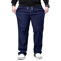 Jeans largos Djeanxa Plus Size para homens com cintura elástica L-5XL