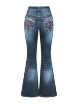 Jeans largos MakeMechic Bell Bottom Y2K de cintura alta para mulheres Jeans largos MakeMechic Bell Bottom Y2K de cintura alta para mulheres