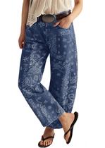 Jeans que amam mulheres, namorado, barril folgado, estampa floral