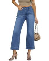 Jeans recortados de pernas largas LookBookstore azul escuro tamanho L 12-14