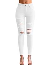 Jeans Roswear Ripped Mid-Rise Destroyed Skinny White XXL