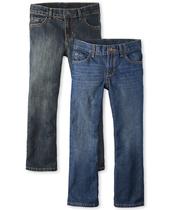 Jeans The Children's Place Bootcut Dark Jupiter, pacote com 2