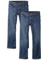 Jeans The Children's Place Bootcut Dark Jupiter, pacote com 2