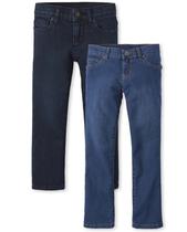 Jeans The Children's Place Girls Basic Bootcut, pacote com 2