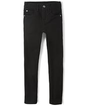 Jeans The Children's Place para meninos Stretch Skinny Black 12 anos