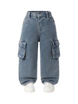 Jeans WDIRARA Baggy Cargo, cintura elástica, jeans retos, 5Y