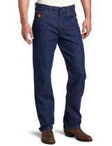 Jeans Wrangler Riggs Workwear FR Relaxed Fit para homens, azul