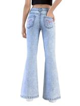 Jeans Zeoleviy Girls Y2K Flared Leg, cintura alta, 7-14Y, azul claro