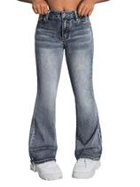 Jeans Zeoleviy Y2K Flared para meninas de cintura alta