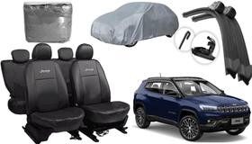 Jeep Compass 2010-2018: Capa de Couro e Capa de Cobertura com Limpador para Melhor Performance