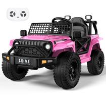 Jeep elétrico Kids Ride On Truck 12V com controle remoto rosa