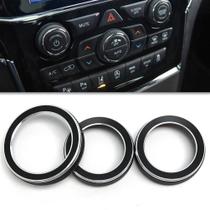Jeep Grand Cherokee 2014-2021 3PCS AC Radio Knob Rings Capas Decorativas Para Botões De Interruptor