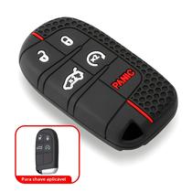 Jeep Grand Cherokee Compass Dodge Charger Chrysler Silicone Capa Para Chave De Carro Caso Chaveiro