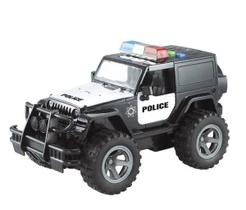 Jeep Policial com Luz e Som Preto 1:16 - Shiny Toys 000763