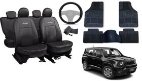 Jeep Renegade 2020-2025: Kit Exclusivo de Couro, Tapete e Volante