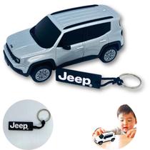 Jeep Renegade Brinquedo 1:30 Cinza + Chaveiro Coleção
