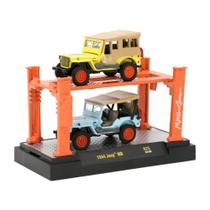 Jeep Willys MB 1944 - Set 2 Miniaturas - Maui and Sons Surf - Auto Lift 25 - M2 Machines - 1/64 Jeep Willys MB 1944 - Set 2 Miniaturas - Maui and Sons Surf - Auto Lift 25 - M2 Machines - 1/64