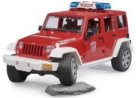 Jeep Wrangler Rubicon Bombeiros C/Figura Bruder 1/16 cor:Vermelha Jeep Wrangler Rubicon Bombeiros C/Figura Bruder 1/16 cor:Vermelha