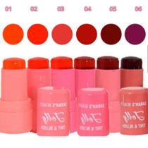 Jelly Blush Stick para Lábio e Bochecha com Contorno Fácil e Cor Brilhante, 5g Dupla Finalidade