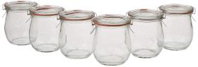 Jelly Jar WECK 762 Tulip Mini 150 ml, 6 anéis, 12 pinças, pacote com 6