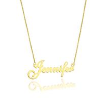 JENNIFER COLAR DE NOME FOLHEADO A OURO 18k JENNIFER COLAR DE NOME FOLHEADO A OURO 18k