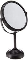 Jerdon Espelho de Maquiagem de Mesa de Dois Lados - Espelho de Maquiagem com Ampliação 10X e Design Giratório - Espelho Portátil de 6 Polegadas de Diâmetro em Acabamento Bronze - Modelo JP910BZB