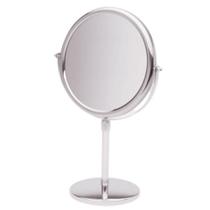 Jerdon Espelho de Maquiagem de Mesa de Dois Lados - Espelho de Maquiagem com Ampliação 5X e Design Giratório - Espelho Portátil de 9 Polegadas de Diâmetro em Acabamento Cromado - Modelo JP4045C