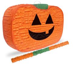 Jergrim de abóbora de Halloween Piñata com palito 43x25cm para festa