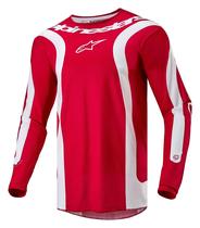 Jersey Alpinestars Fluid Lurv Mars vermelho/branco para homens