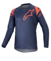 Jersey Alpinestars Youth Racer - Infantil, Azul Marinho/Laranja