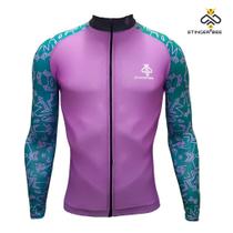 Jersey de Ciclismo Tour Tribal Lilás Manga Longa